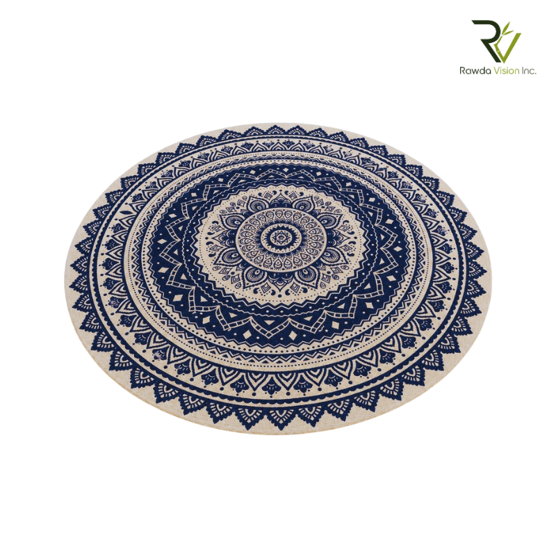Jute Printed Round Rug