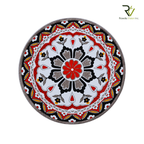 Jute Printed Round Rug (multi)